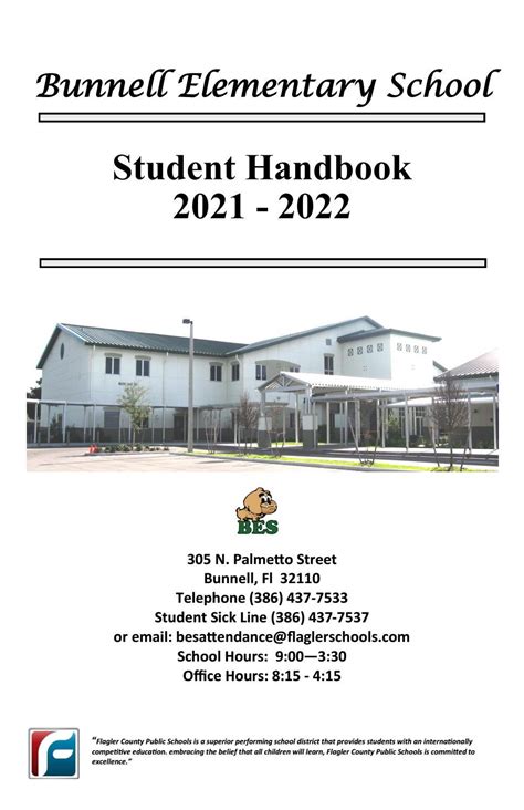 Bunnell Elementary School Student Handbook 2021–2022 by flagler_schools - Issuu