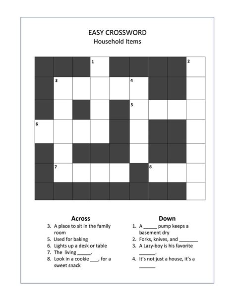 Printable Crosswords For Seniors