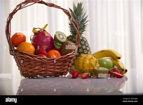 Assorted fruit basket Stock Photo - Alamy