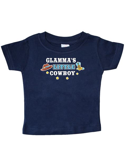 INKtastic - Glammas Little Cowboy with Cowboy Hat and Boots Baby T ...