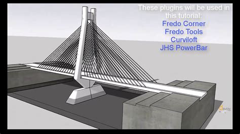 Easy Cable Stayed Bridge by SketchUp - YouTube