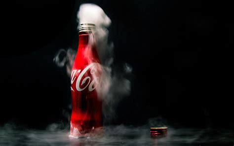 Pictures Coca-Cola Red Food Smoke 3840x2400