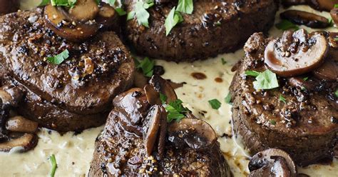 Barefoot Contessa | Filet Mignon with Mustard & Mushrooms