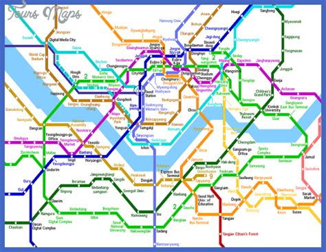 Seoul Subway Map - ToursMaps.com