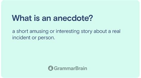 What is an Anecdote? (Definition, Examples, Types, How to Write Them) | GrammarBrain