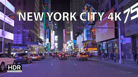 Driving New York City 4K HDR - Midtown Manhattan Lights - YouTube