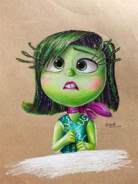 inside out fan art - disgust with color pencil by KR-Dipark on DeviantArt