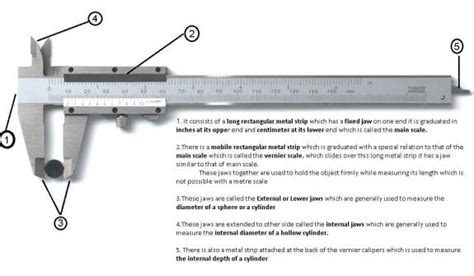 Uses of Vernier Caliper