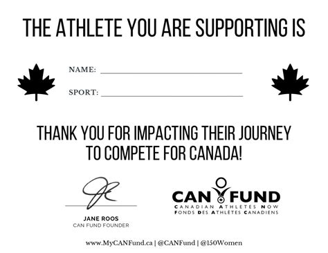 CAN Fund Certificate | Canadian Athletes Now