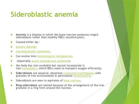 sideroblastic anemia