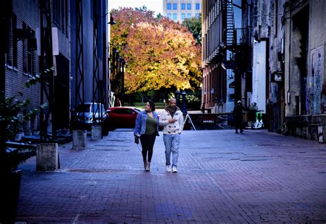 Enjoying a walk on a fall afternoon: Downtown Columbus, Ohio...