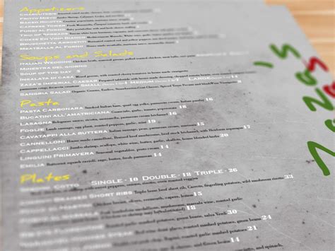 ZaZa’s Restaurant Menu – Shepstyle Creative