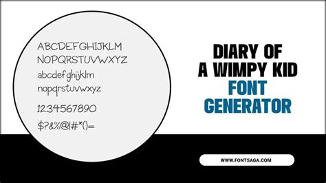 Diary Of A Wimpy Kid Font Generator: Create Magic