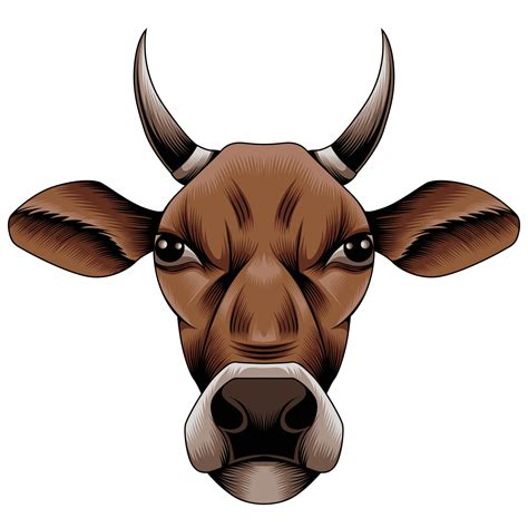 Cow head vector illustration 23368295 Vector Art at Vecteezy