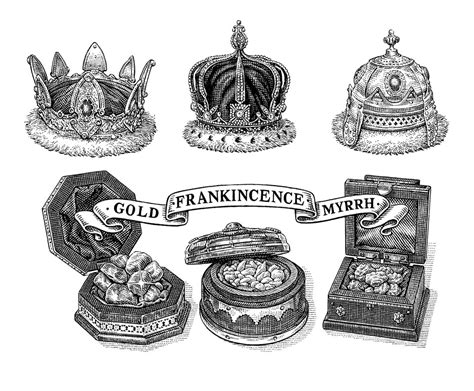 illustration-Gold-Frankincence-and-Myrrh-By-Dave Hopkins