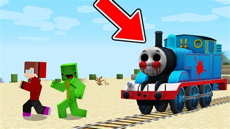 Mikey & JJ vs Thomas the Train in Minecraft Maizen JJ & Mikey Nico Cash ...