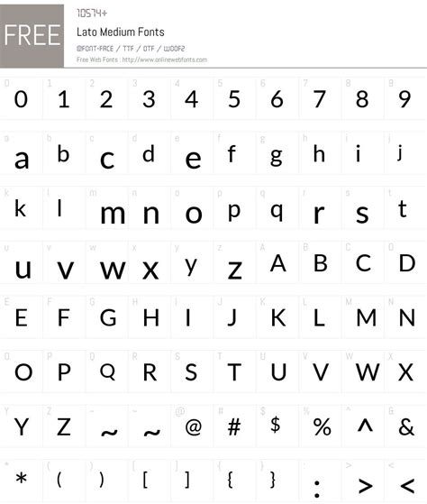 Lato Medium 2.006; 2014-01-15 Fonts Free Download - OnlineWebFonts.COM