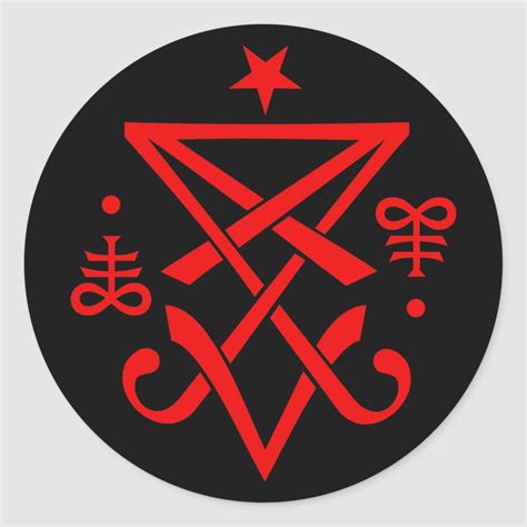 Occult Sigil of Lucifer Satanic Classic Round Sticker | Zazzle.com ...