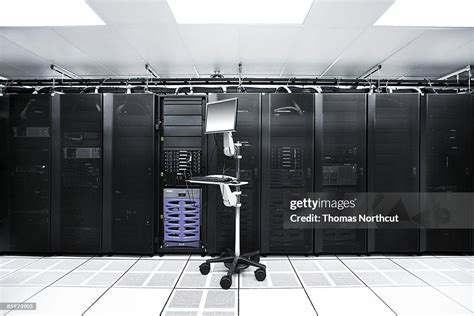 Computer On A Crash Cart Connected To Server High-Res Stock Photo ...