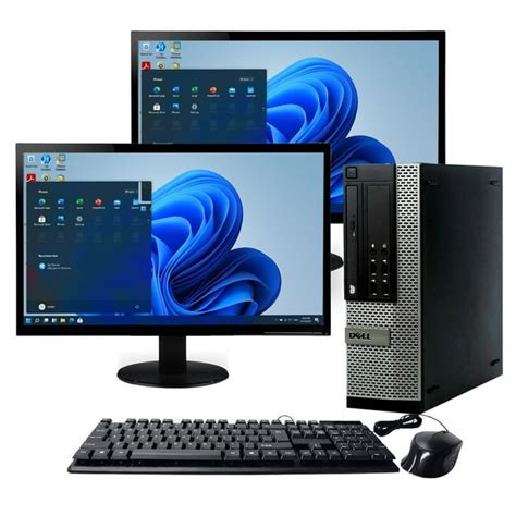 "Dell OptiPlex Desktop Bundle, Intel i5, 16GB RAM, 1TB HDD, Dual 19 ...