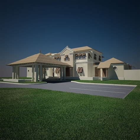 Luxury Home bahama style 3D model | CGTrader