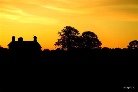 ""FARMHOUSE SILHOUETTE"" by snapitnc | Redbubble