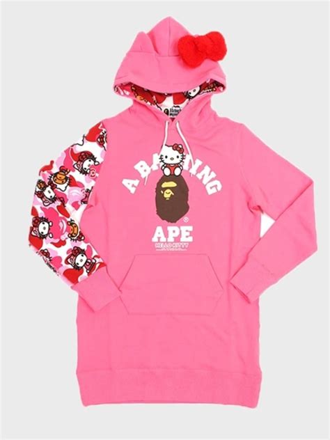 Bape X Hello Kitty Pink Hoodie - Movie Jackets