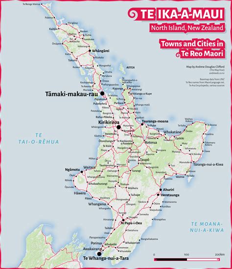 North Island New Zealand Map - Vector U S Map