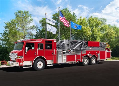 Pierce Fire Truck - Velocity 100' Mid-Mount Ladder delivered to the ...