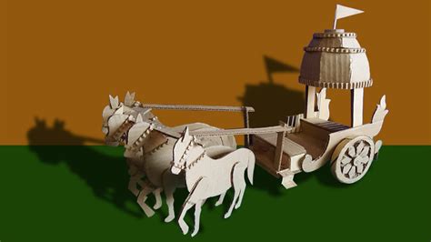 How to Make Indian Chariot With Cardboard - YouTube