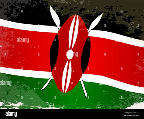The flag of the African country of Kenya Stock Photo - Alamy