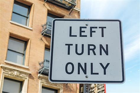 Premium Photo | Left turn only sign in los angeles