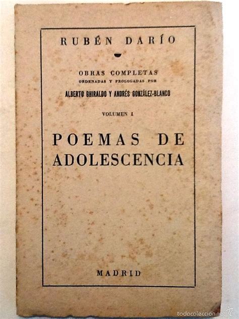 poemas de adolescencia. ruben dario. obras comp - Comprar en ...