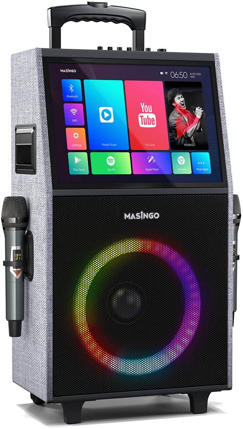 Buy MASINGO New Professional Karaoke Machine with Lyrics Display Screen ...