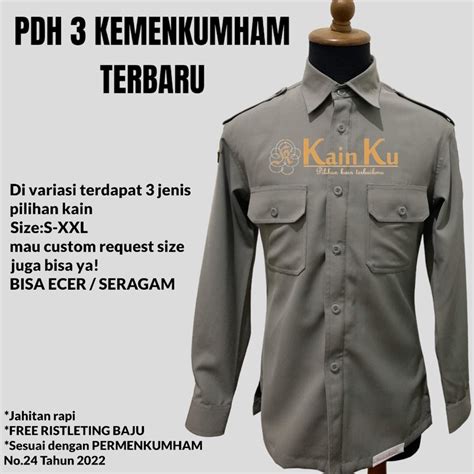 Jual Seragam PDH Kemenkumham Lapas Imigrasi AHU Pengayoman | Shopee Indonesia