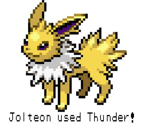 Pixel Jolteon used Thunder! by Urianity on DeviantArt