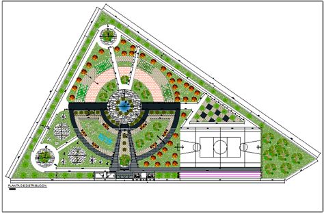 Site plan layout detail view of park and residential area detail dwg file - Cadbull