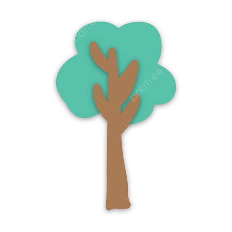 Tree Trunk Vector PNG Images, Tree Trunk Green Cartoon Painting Simple Pen, Tree, Trunk, Green ...