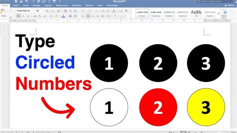 How To Circle a Number In Microsoft Word - YouTube