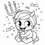 Devil Pitchfork Drawing Illustrations Royalty Free Vector Graphics  sketch template