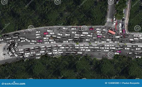 Heavy Traffic at the Peak Hour Stock Image - Image of indonesia ...