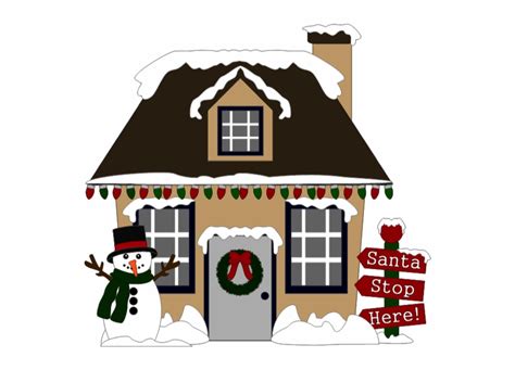 Christmas House By Scrappydew Christmas House Clip Art - Clip Art Library