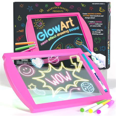 Buy Marvin's Magic - Amazing Glow Art Light Up Kids Drawing Tablet - Children's Art Set ...