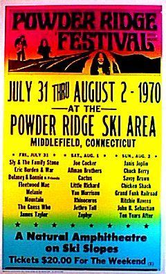 Powder Ridge Festival USA, 1970 | Music poster, Concert posters, Music ...