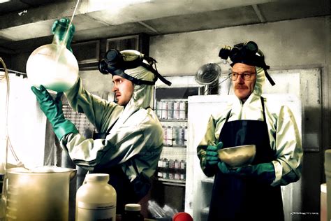 Walter White and Jesse Pinkman cooking metha by gabrielttoro on DeviantArt