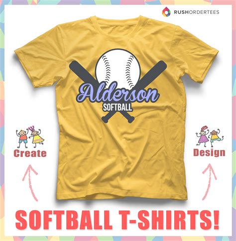 Softball custom t-shirt design idea! Create awesome softball custom ...