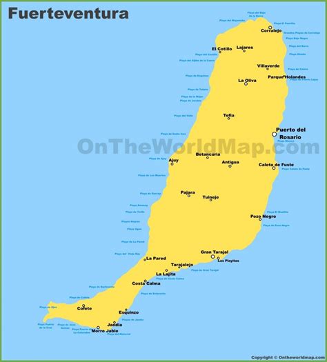 Fuerteventura Maps | Canary Islands Spain | Map of Fuerteventura