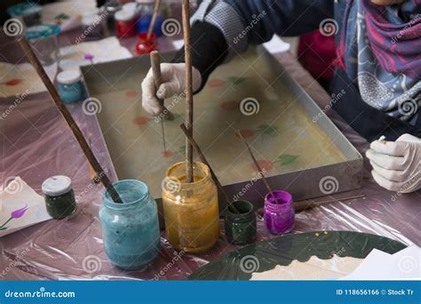 Turkish Ebru technique stock photo. Image of asian, ebru - 118656166