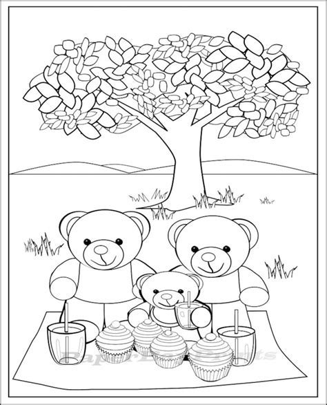 Teddy Bear Picnic Coloring Pages Free Coloring Pages