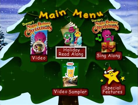 Barney's Night Before Christmas DVD Menu (2021) by CSimpsonsThomasFan on DeviantArt